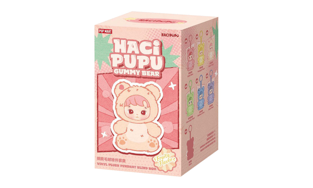 Pop Mart HACIPUPU Gummy Bear Series Vinyl Plush Pendant Sealed Single Blind Box Mystery
