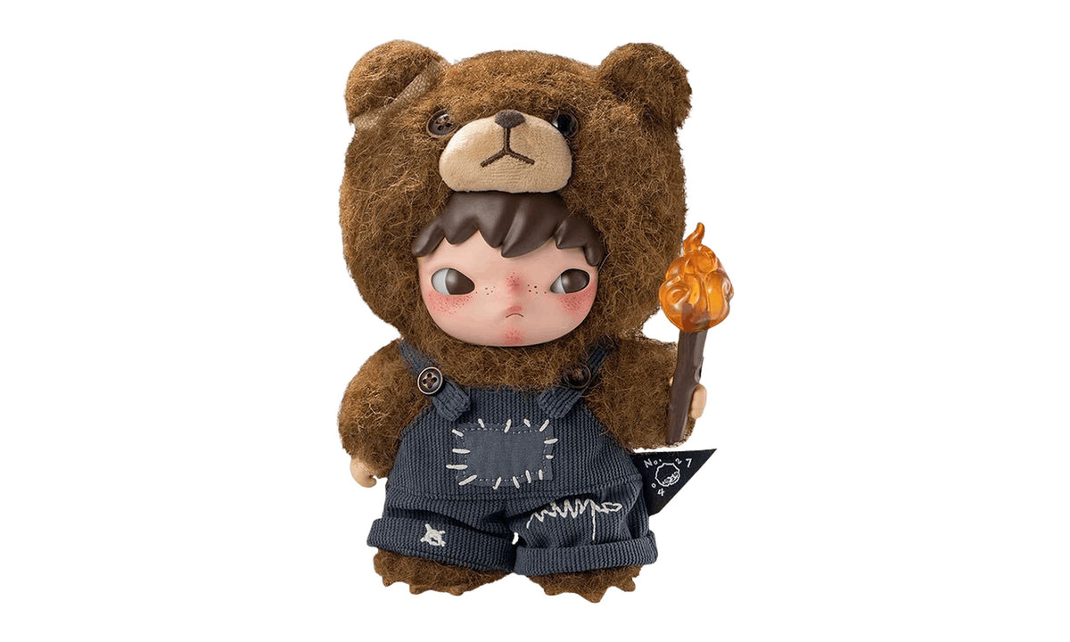 Pop Mart Hirono Living Wild-Fight for Joy Plush Doll Brown