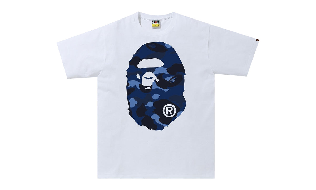 BAPE Color Camo Big Ape Head Tee White/Blue