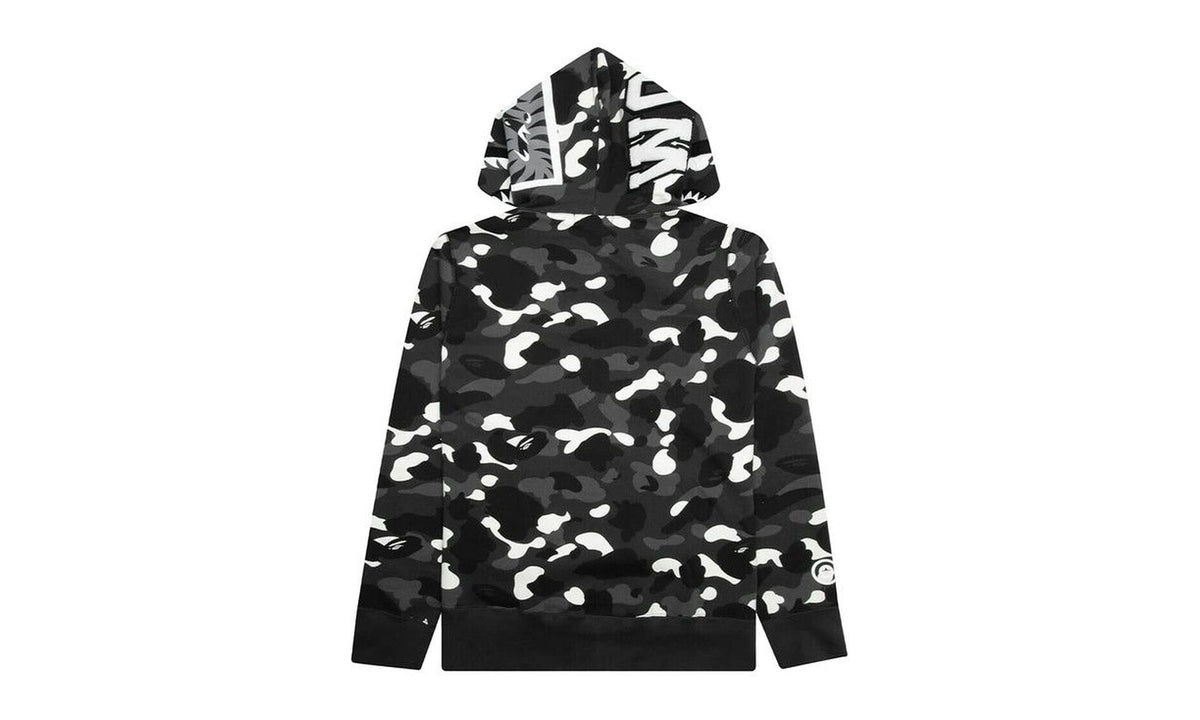 BAPE City Camo Shark Full Zip Hoodie Black