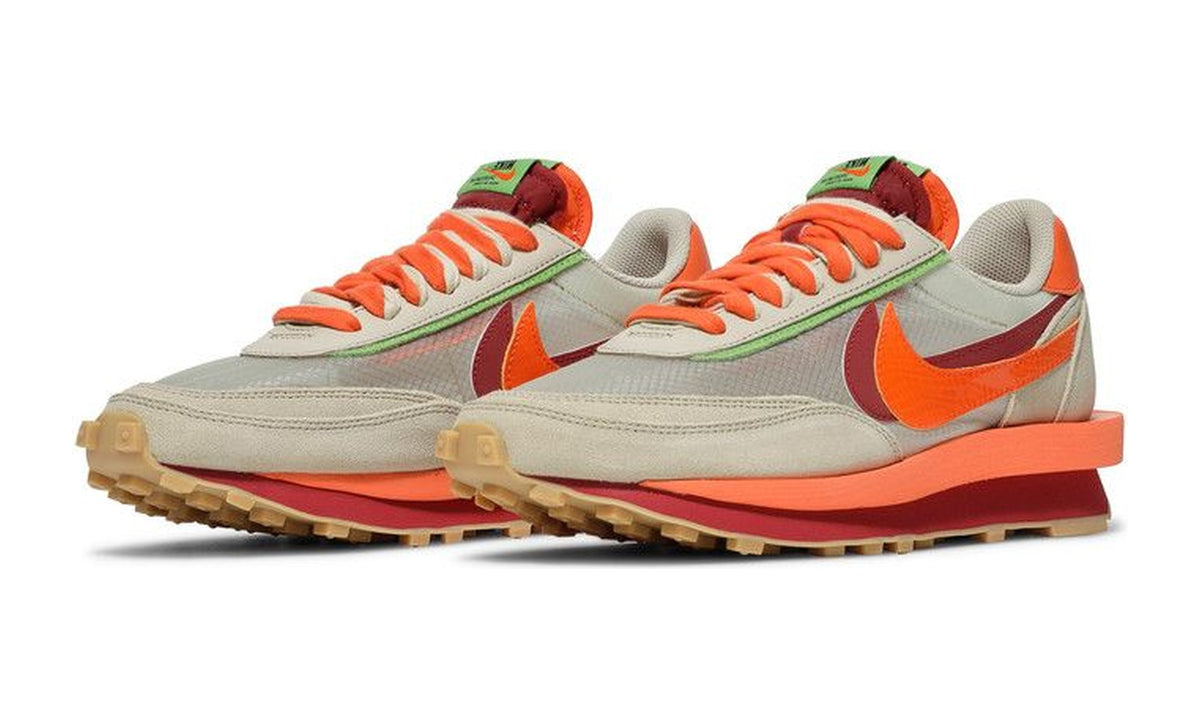 sacai x Clot x Nike LDWaffle Net Orange Blaze