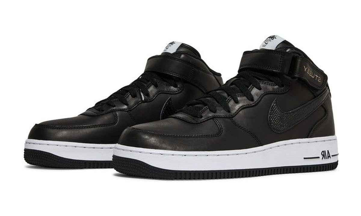 Stussy x Nike Air Force 1 Mid Black Snakeskin