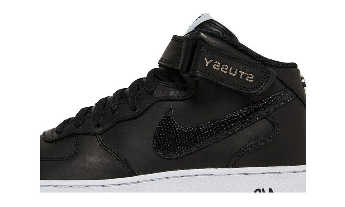 Stussy x Nike Air Force 1 Mid Black Snakeskin