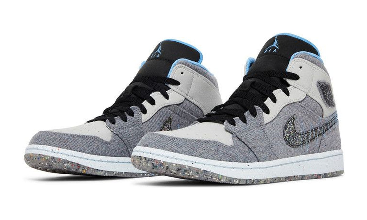 Air Jordan 1 Mid Crater Grey University Blue
