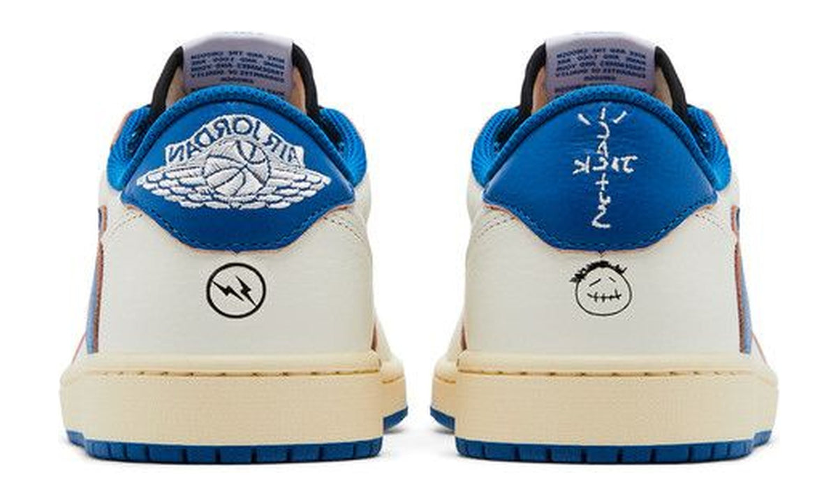 Fragment Design x Travis Scott x Air Jordan 1 Retro Low OG SP Sail Military Blue