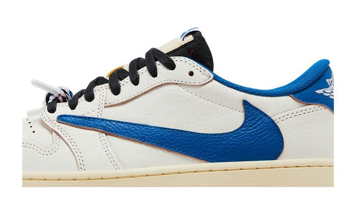 Fragment Design x Travis Scott x Air Jordan 1 Retro Low OG SP Sail Military Blue