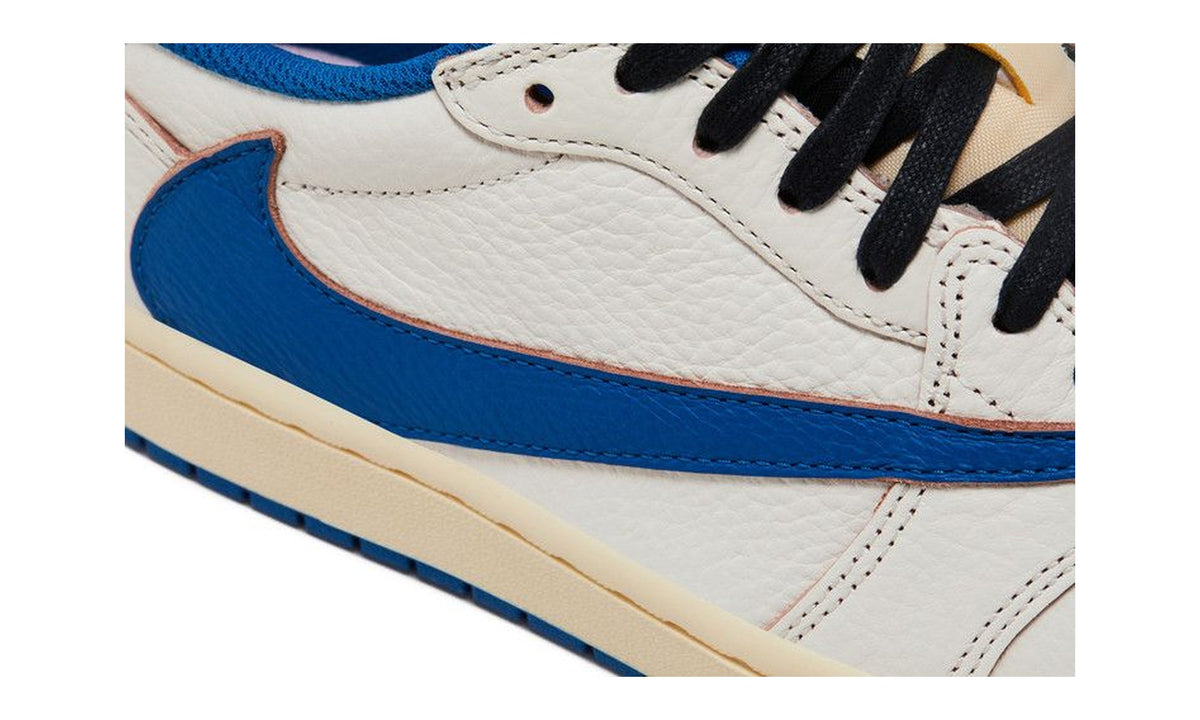 Fragment Design x Travis Scott x Air Jordan 1 Retro Low OG SP Sail Military Blue
