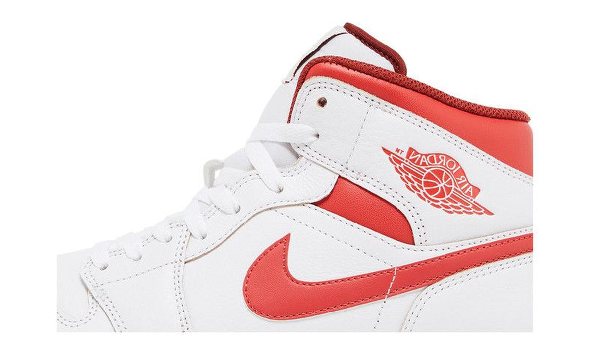 Air Jordan 1 Mid SE White Dune Red