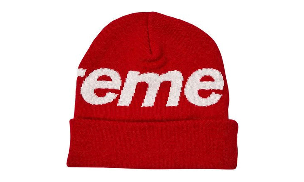 Supreme Big Logo Beanie Red