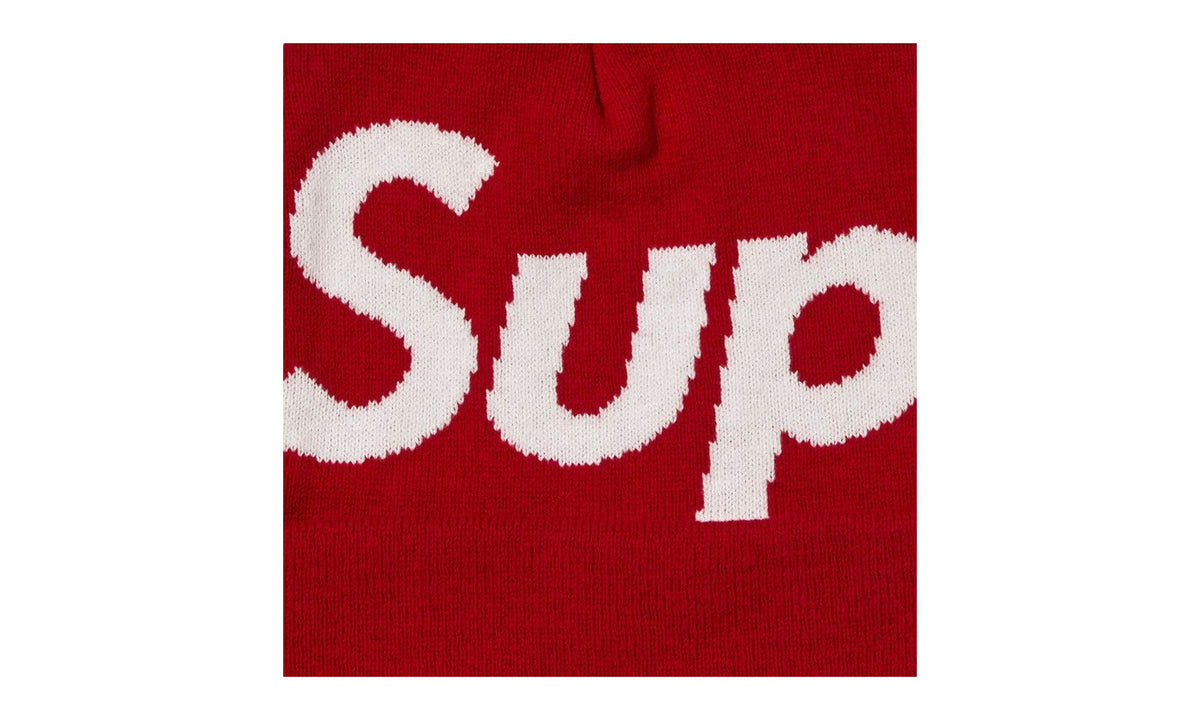 Supreme Big Logo Beanie Red