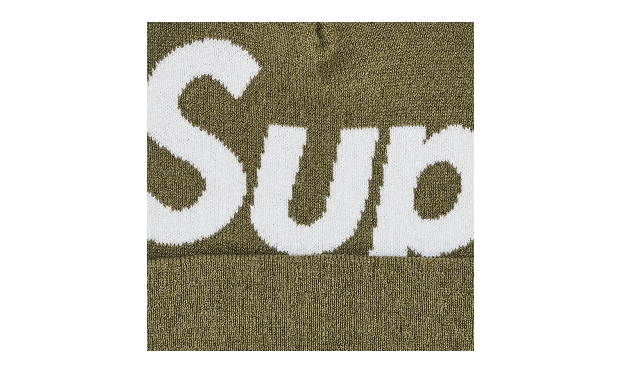 Supreme Big Logo Beanie Light Olive