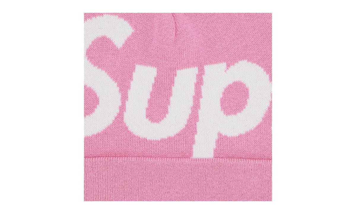 Supreme Big Logo Beanie Pink