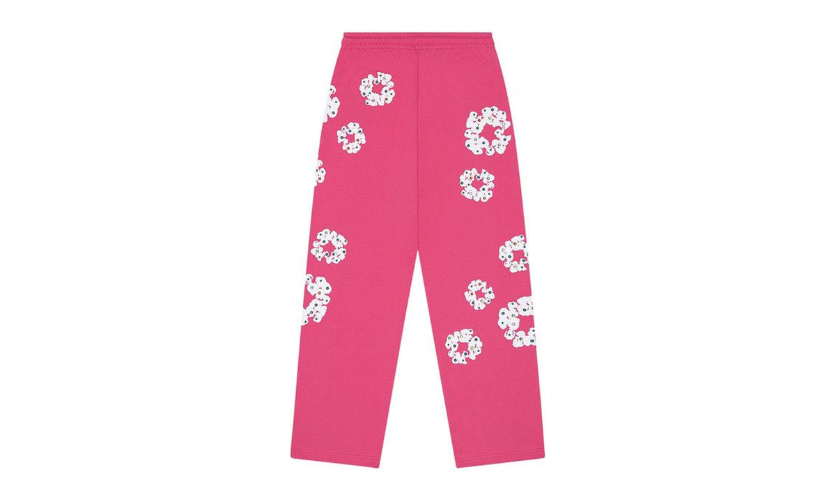 Denim Tears Rhinestone Cotton Wreath Sweatpants Pink