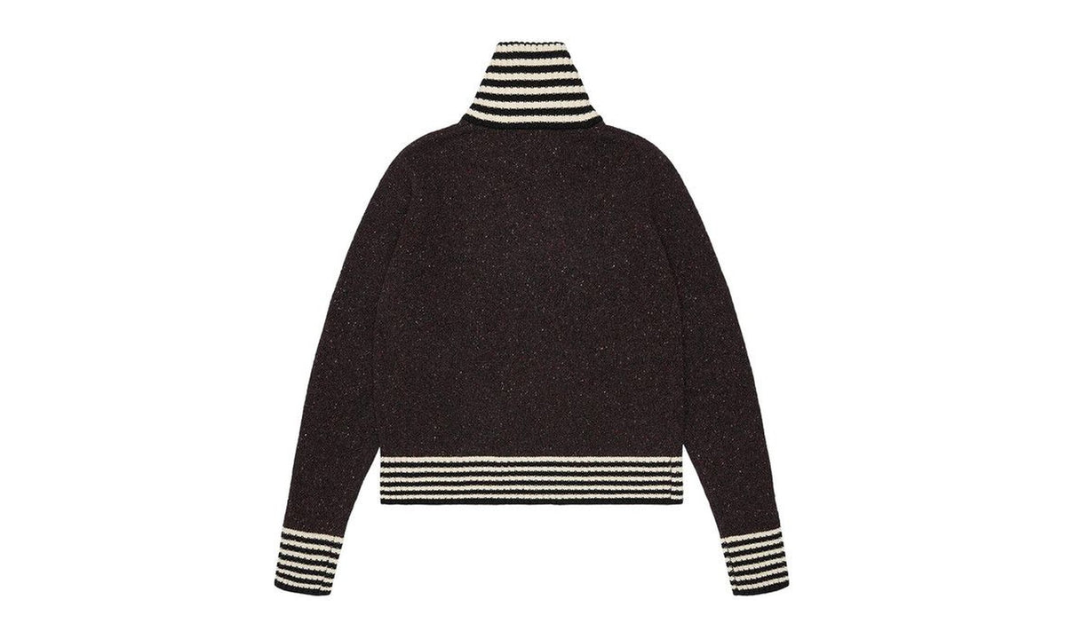Denim Tears University Zip Up Sweater Black