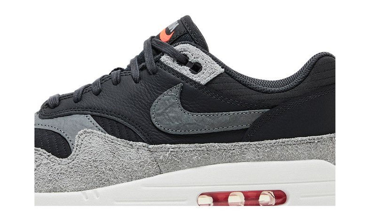 Nike Air Max 1 Premium Dark Smoke Grey Flash Crimson