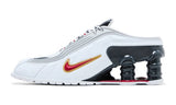 Nike Shox MR4 Mule Martine Rose Metallic Platinum Varsity Red