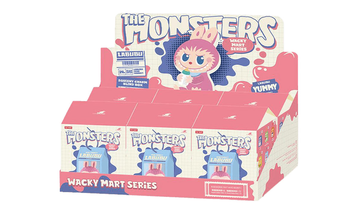 Pop Mart Labubu THE MONSTERS Wacky Mart Series Squishy Charm Sealed Whole Set Mystery (6 Blind Box)