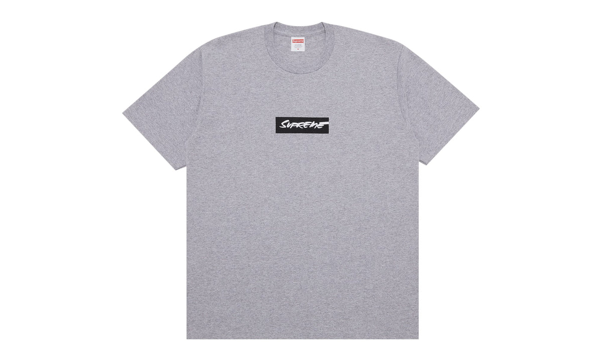 Supreme Futura Box Logo Tee Heather Grey