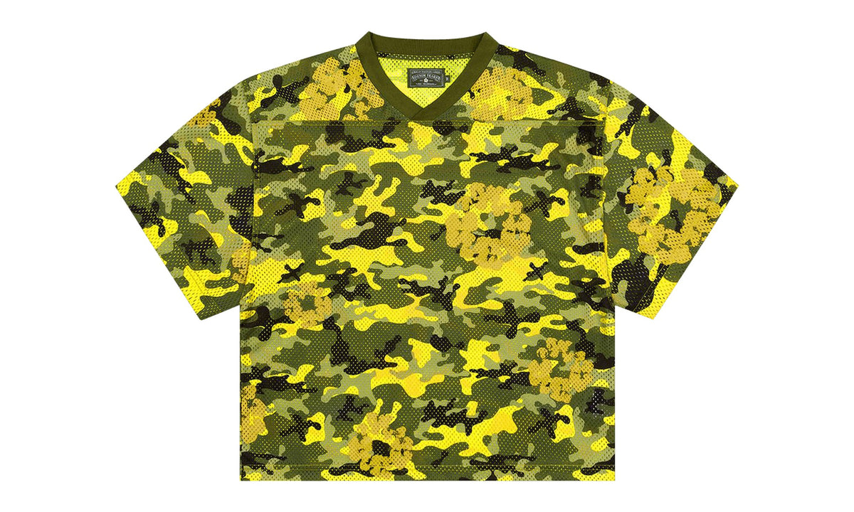 Denim Tears Camo Cotton Wreath Mesh Football Top Yellow