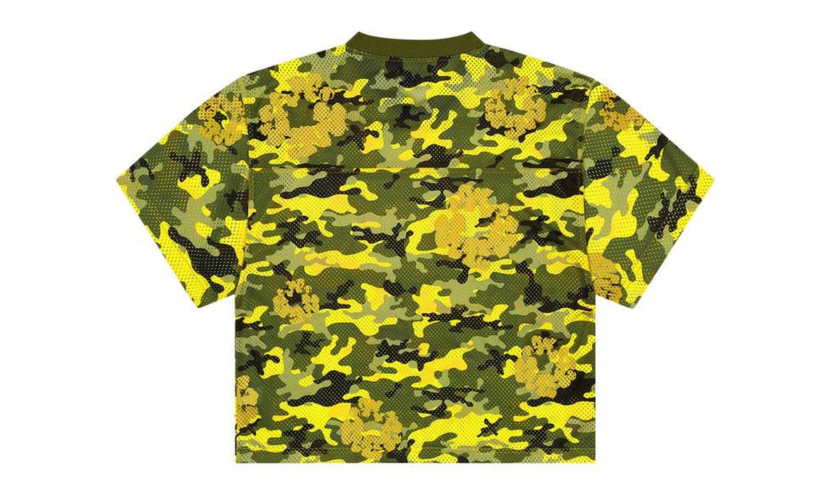 Denim Tears Camo Cotton Wreath Mesh Football Top Yellow