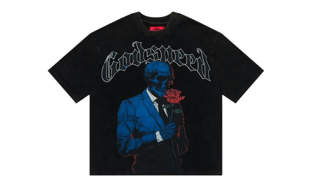 Godspeed Smell the Roses Tee Black Wash