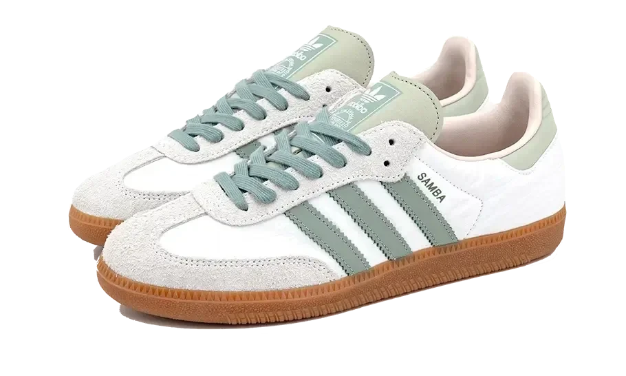 Adidas Samba OG Cloud White Silver Green - ID0492