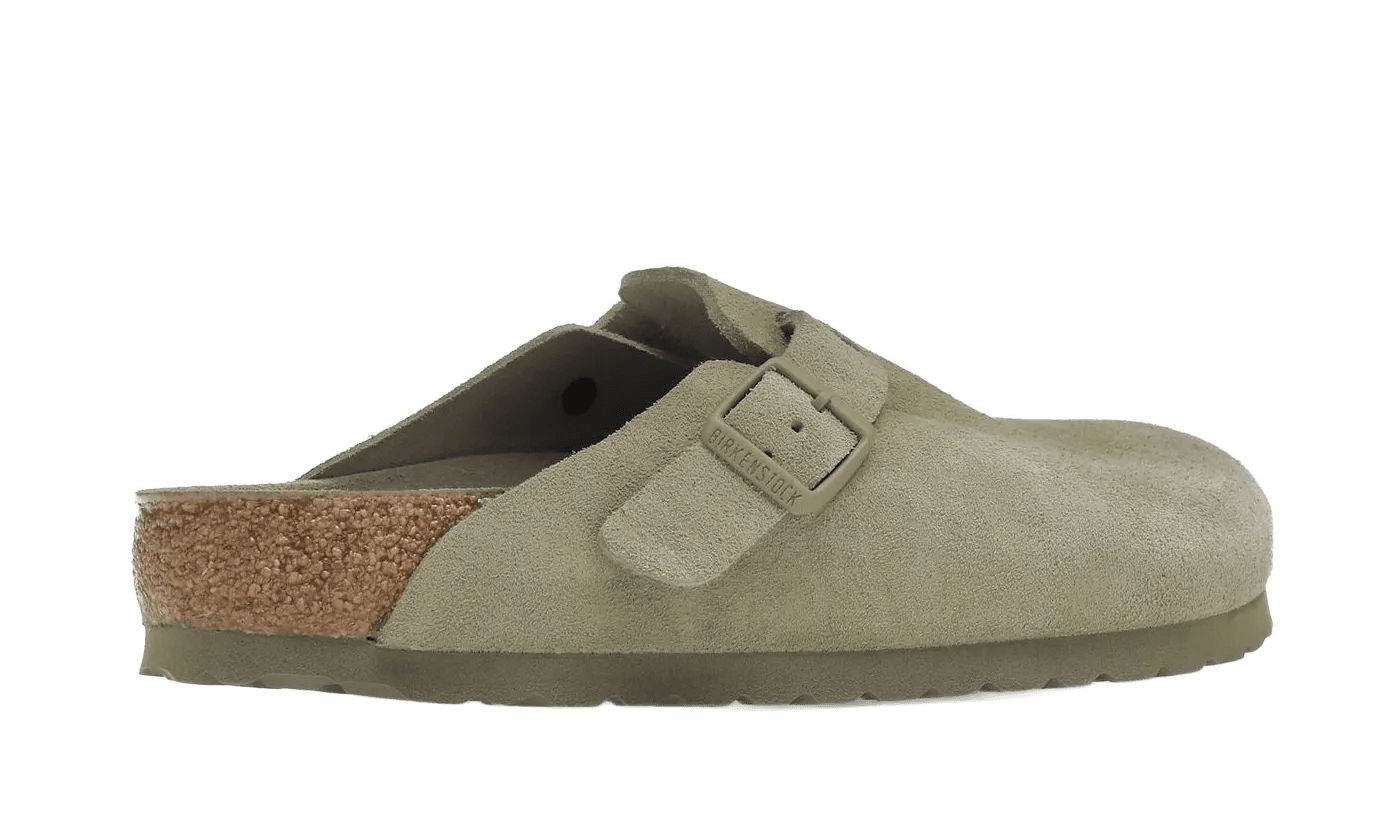 Birkenstock Boston Soft Footbed Suede Faded Khaki