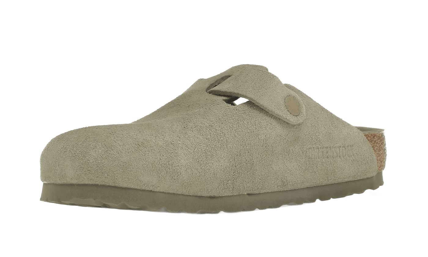Birkenstock Boston Soft Footbed Suede Faded Khaki