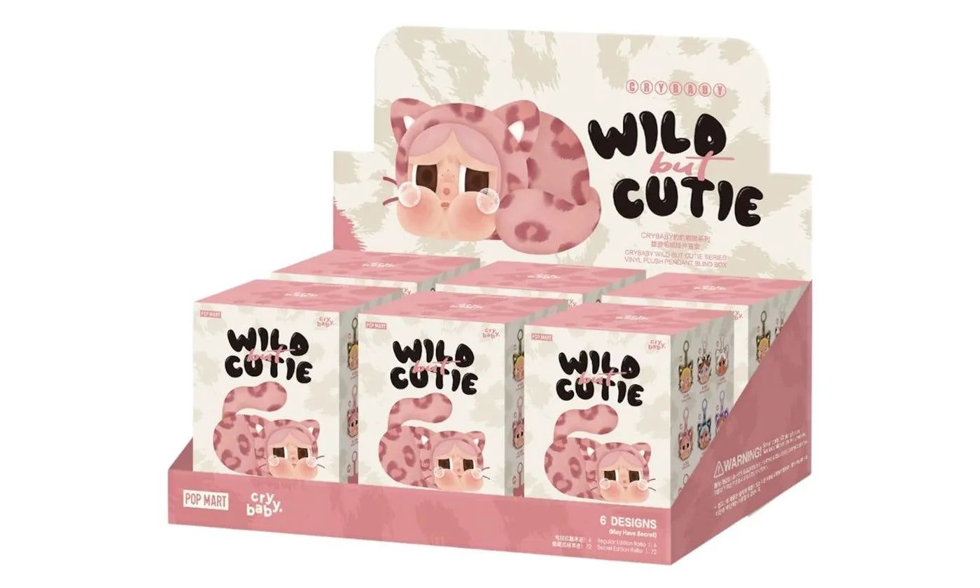 Pop Mart CRYBABY Wild but Cutie Series Vinyl Plush Pendant Sealed Case (6 Blind Box)