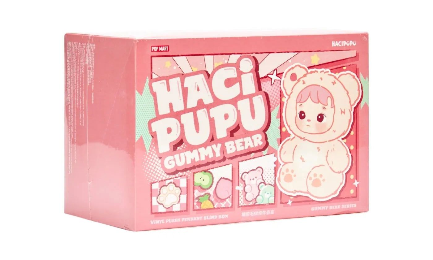 Pop Mart HACIPUPU Gummy Bear Series Vinyl Plush Pendant Sealed Case (6 Blind Box)