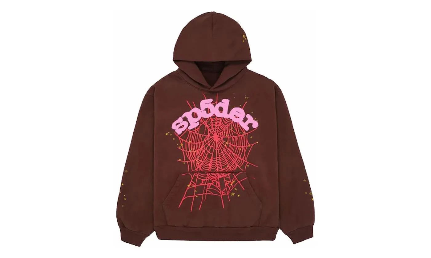 Sp5der Web Hoodie Brown