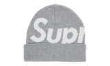 Supreme Big Logo Beanie Heather Grey