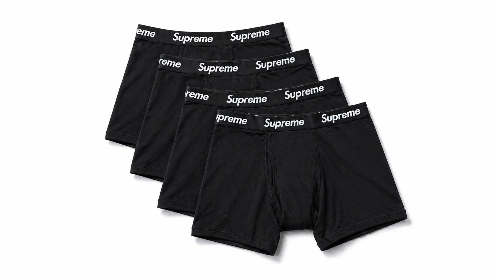 Supreme Hanes Boxer Briefs Black apparels Supreme