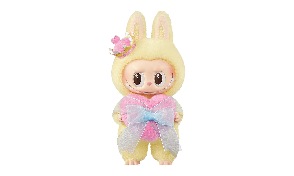 Pop Mart Labubu THE MONSTERS Let's Checkmate Series Vinyl Plush Hanging Card Yellow