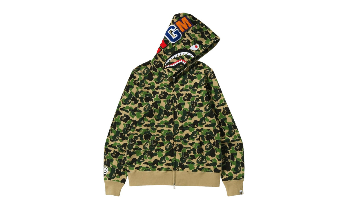 BAPE ABC Camo Shark Full Zip Hoodie Green