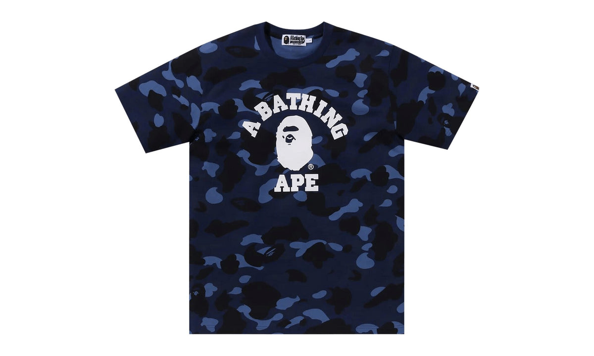BAPE Color Camo College Tee Navy