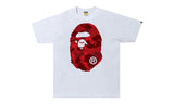 BAPE Color Camo Big Ape Head Tee White/Red