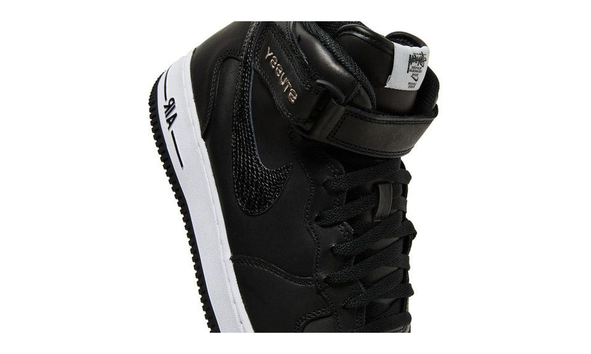 Stussy x Nike Air Force 1 Mid Black Snakeskin