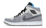 Air Jordan 1 Mid Crater Grey University Blue