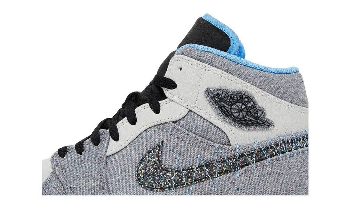 Air Jordan 1 Mid Crater Grey University Blue