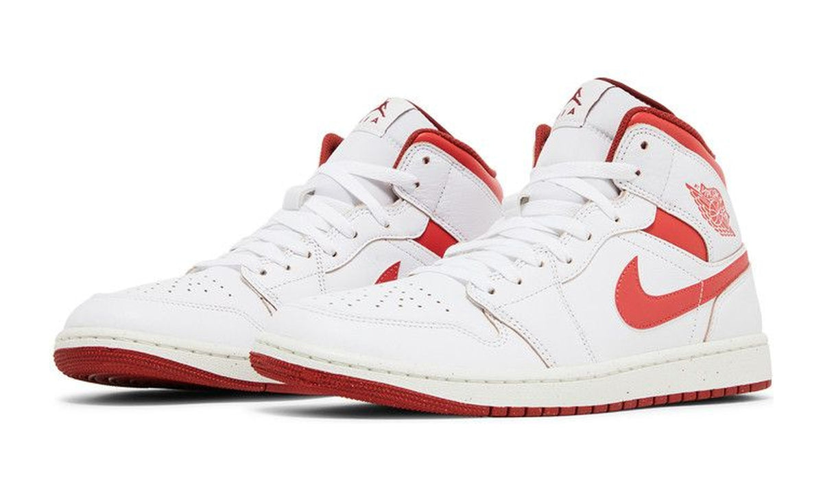 Air Jordan 1 Mid SE White Dune Red