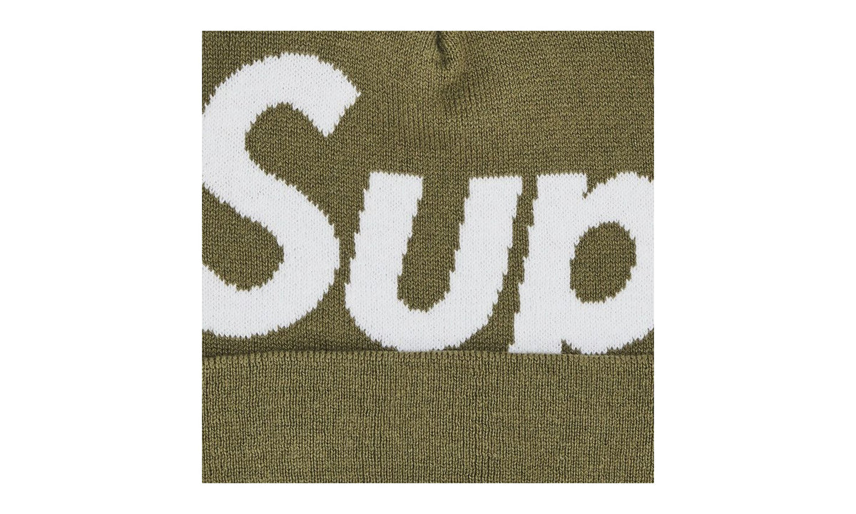 Supreme Big Logo Beanie Light Olive