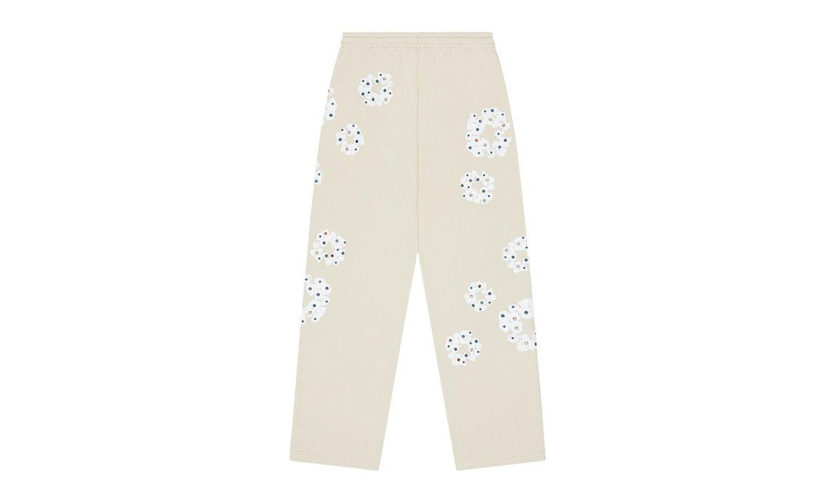 Denim Tears Rhinestone Cotton Wreath Sweatpants Oatmeal