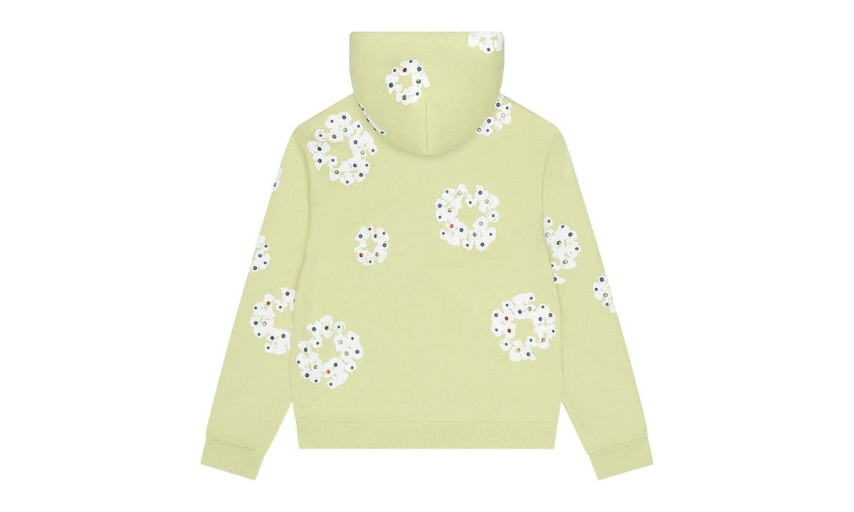Denim Tears Rhinestone Cotton Wreath Zip Hoodie Mint