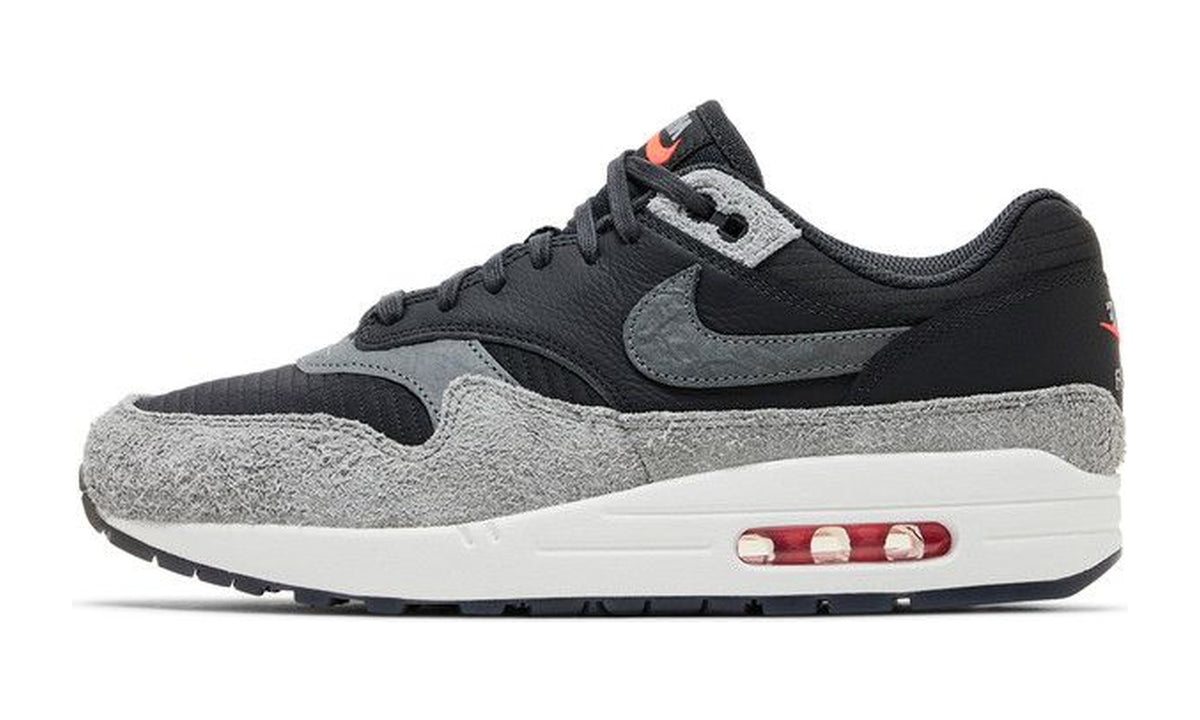 Nike Air Max 1 Premium Dark Smoke Grey Flash Crimson