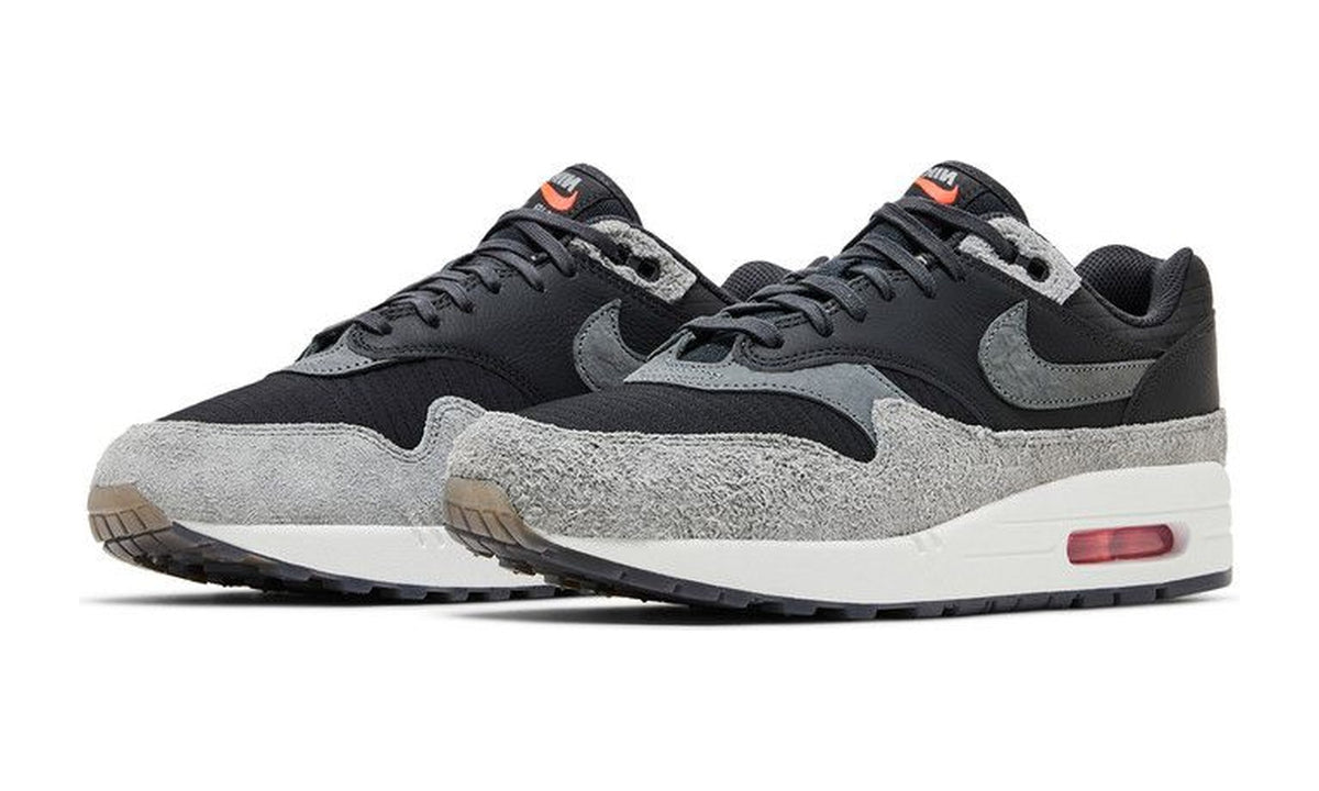Nike Air Max 1 Premium Dark Smoke Grey Flash Crimson
