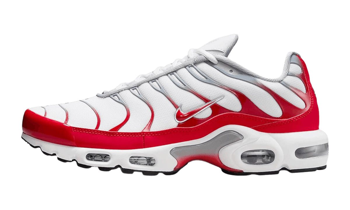 Nike Air Max Plus White University Red Wolf Grey