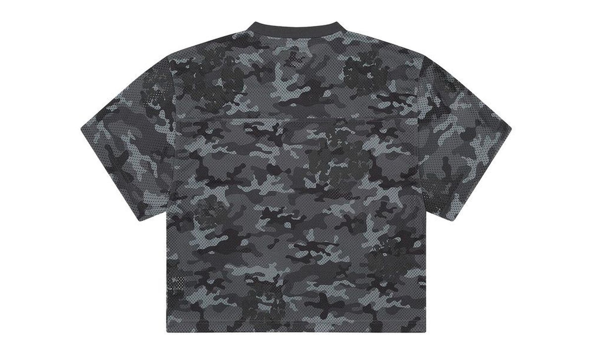 Denim Tears Camo Cotton Wreath Mesh Football Top Black Black Camo