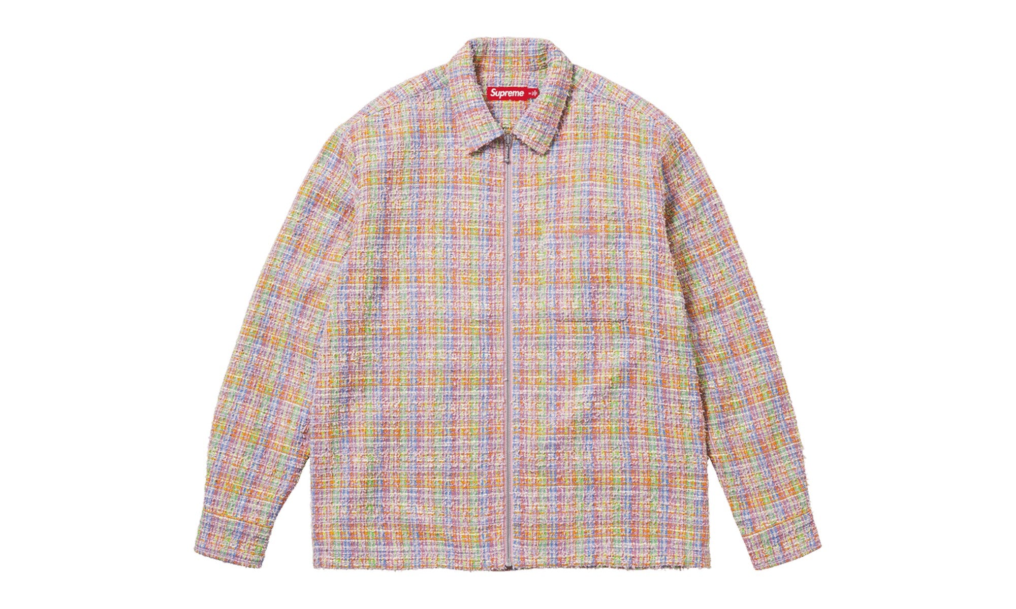 Supreme Bouclé Zip Up Shirt Multicolor