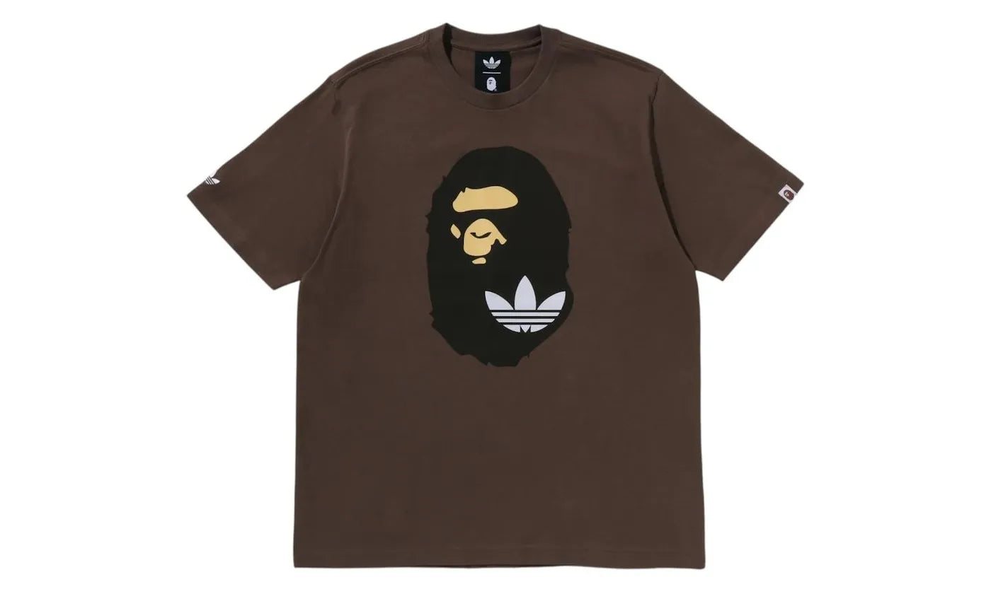 adidas x BAPE Ape Head Tee Brown - KF4915